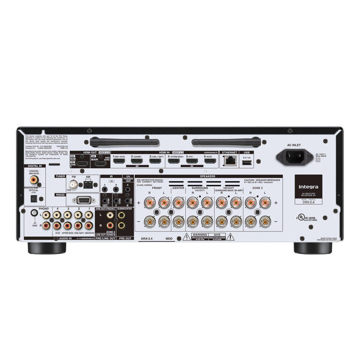 Integra DRX 2.4 7.2-Ch 8K Home Theater Receiver with Dolby Atmos, Apple AirPlay 2, Wi-Fi and Bluetooth