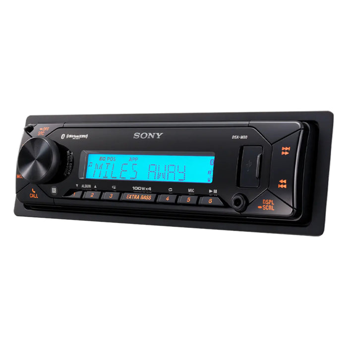 Sony DSX-M80 Marine Digital Media Stereo Receiver with Bluetooth, USB and AUX Input