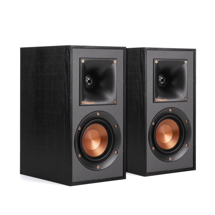 Klipsch Reference R-41M 4" 200W Bookshelf Home Speakers - Black, Pair