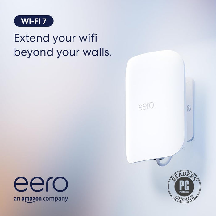 eero Outdoor 7 Dual-band Mesh Wifi 7 Router BE5000 Weatherproof IP66 with 30W PoE+ AC Adapter
