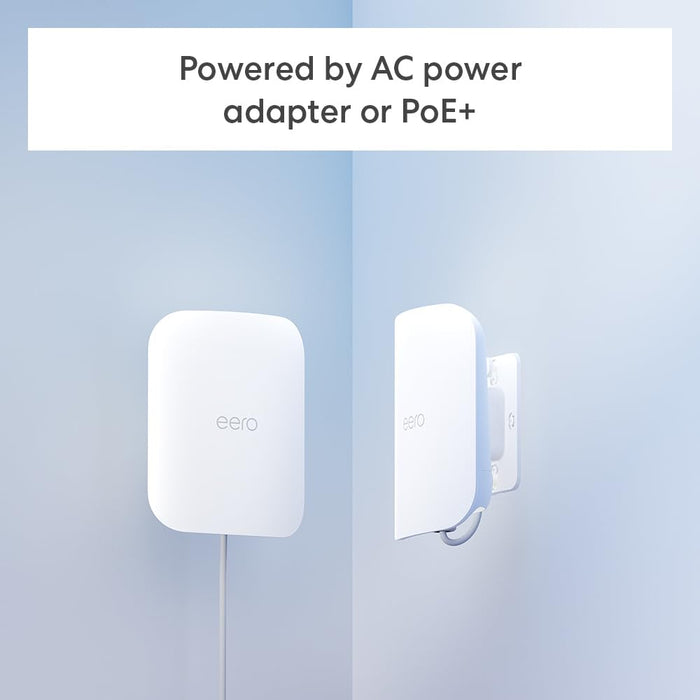 eero Outdoor 7 Dual-band Mesh Wifi 7 Router BE5000 Weatherproof IP66 with 30W PoE+ AC Adapter