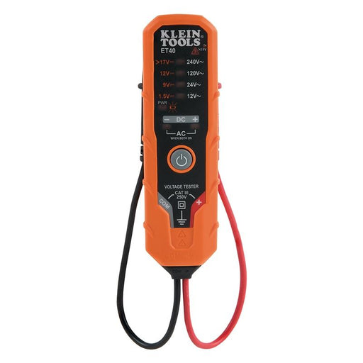 Klein Tools ET40 Electronic AC / DC Voltage Tester and DC Polarity /w Batteries