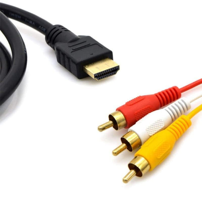 HDMI to RCA Cable 1080P 5ft HDMI Male to 3-RCA Video Audio AV