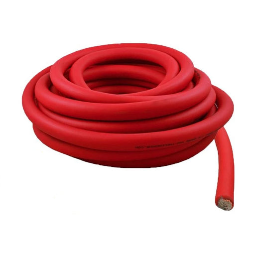 1/0 Gauge 25 Feet High Performance Amplifier Power Cable (Red)