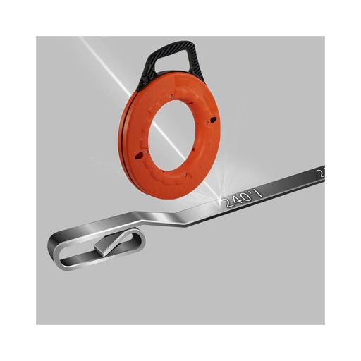 Klein Tools 125ft Depth Finder High Strength 1/8" Wide Steel Fish Tape
