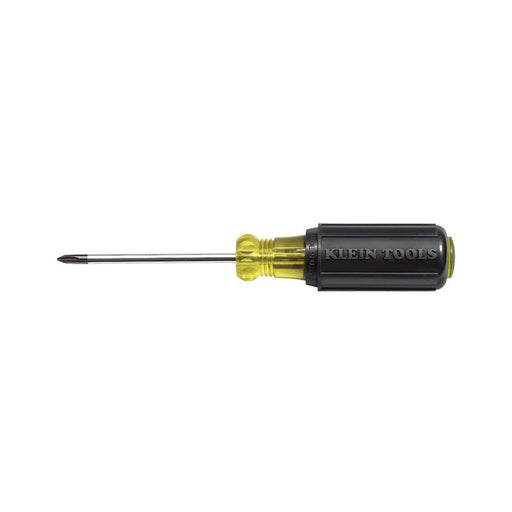 Klein Tools 603-3 #1 Phillips Head Screwdriver 3" Round Shank Cushion Grip Handle