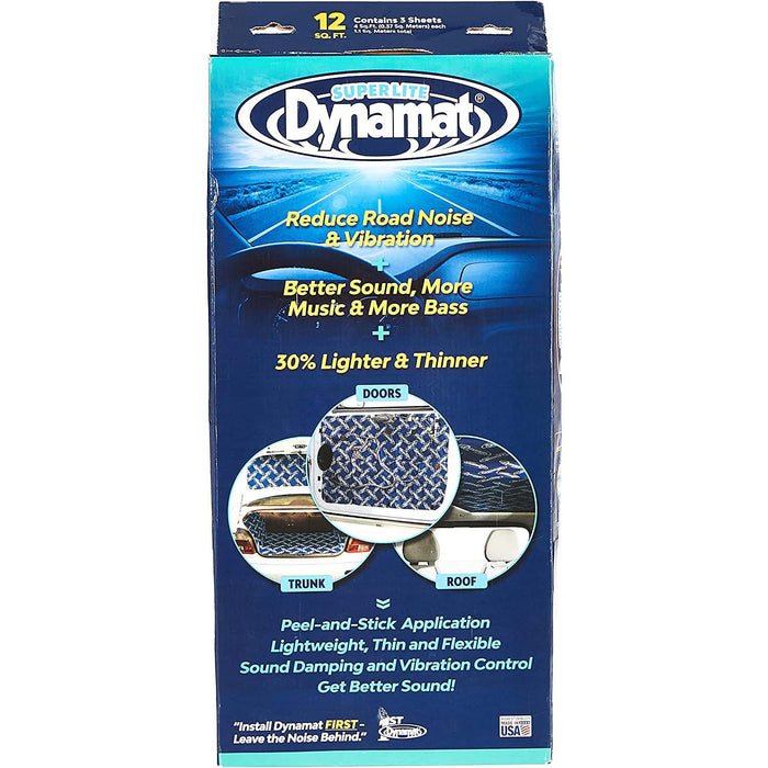 Dynamat	10612 18" x 32" Self-Adhesive Sound Deadener with Superlite (Set of 3)