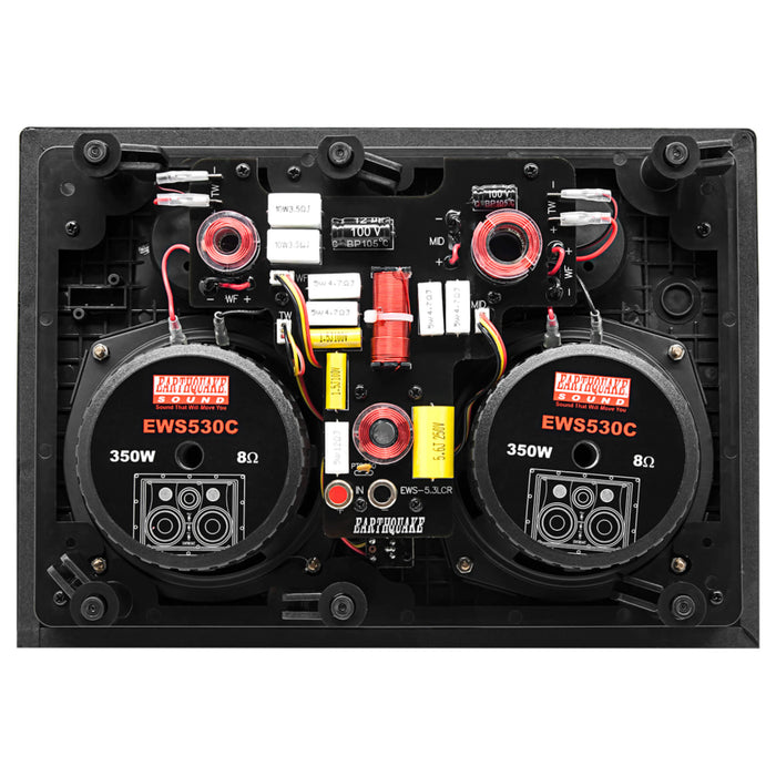 Earthquake Sound EWS530C 5.25″ 350 Watts Max 8 Ohm Edgeless In-Wall LCR Speaker (Each)