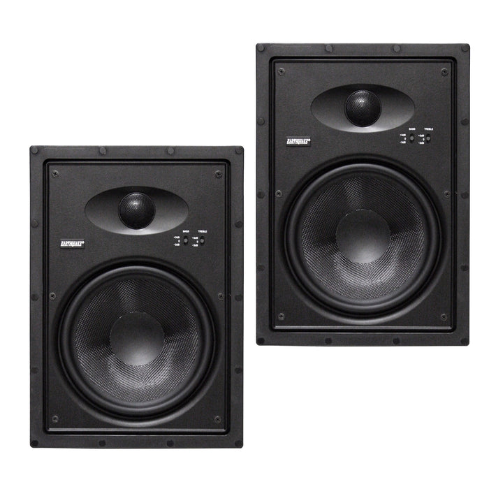 Earthquake Sound EWS800 500 Watts Max 8 inch 8 Ohm Edgeless In-Wall Speaker (Pair)