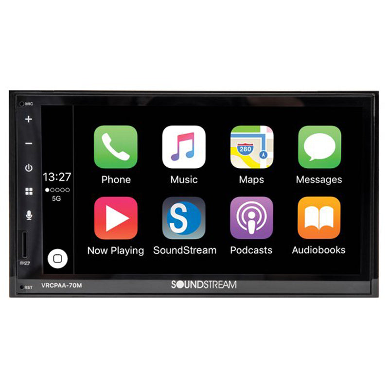 Single Din Car Stereo Radio: Bluetooth Mechless Multimedia System | AM FM  Radio Receiver | MP3 USB Aux-in | 7 RGB LCD Backlight | Built-in Mic 